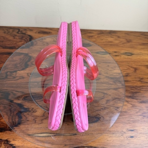 NEW Nordstrom BP Viola Barbie Pink Braided Flat Slide Sandals - Picture 11 of 14